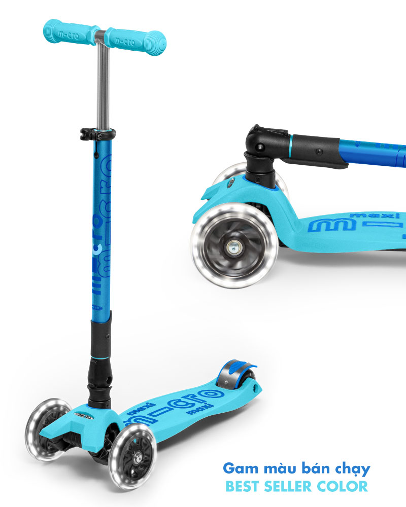 XE TRƯỢT SCOOTER MICRO MAXI DELUXE FOLDABLE LED (BÁNH XE LED + GẬP GỌN)