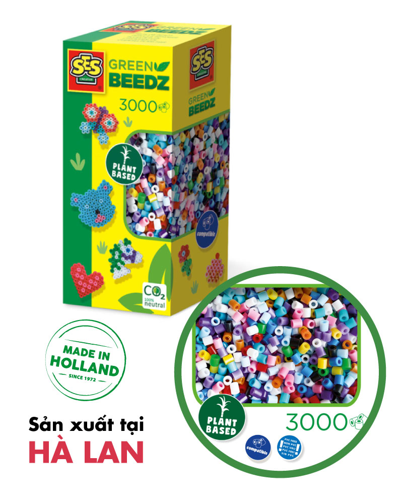 Hạt đậu thần kỳ Green Beedz - iron on beads mix 3000