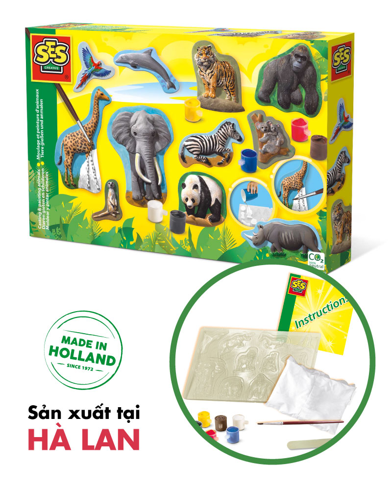 Đồ chơi đúc khuôn tô tượng - Casting and painting - Animals