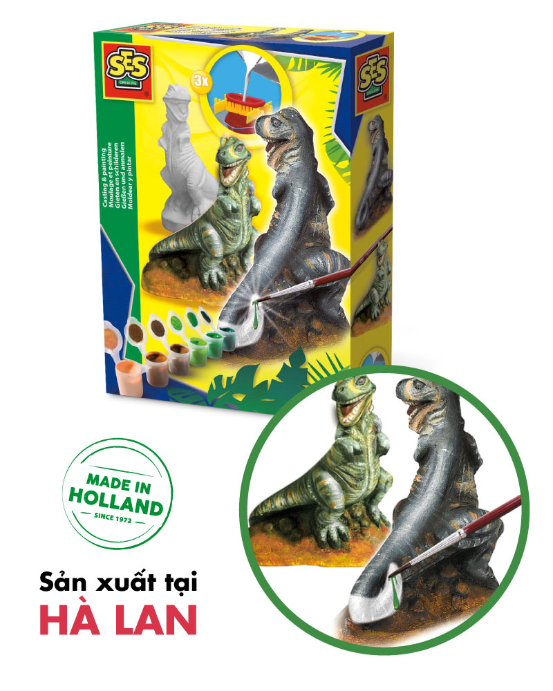 Đồ chơi đúc khuôn tô tượng - Casting and painting T-REX