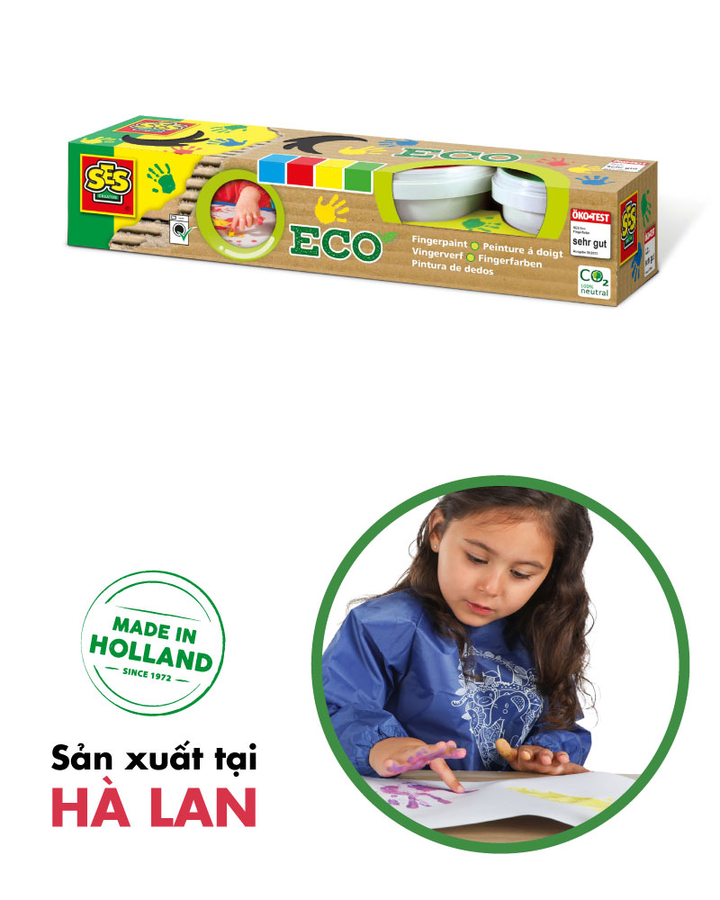 Tô vẽ màu bằng tay - ECO Fingerpaint 4 colours