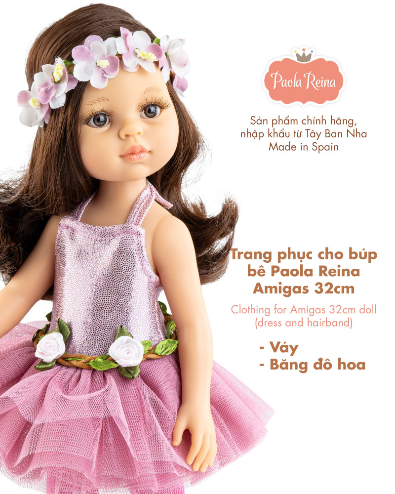 CAROL DRESS 54446 - Trang phục cho búp bê Paola Reina Amigas 32cm