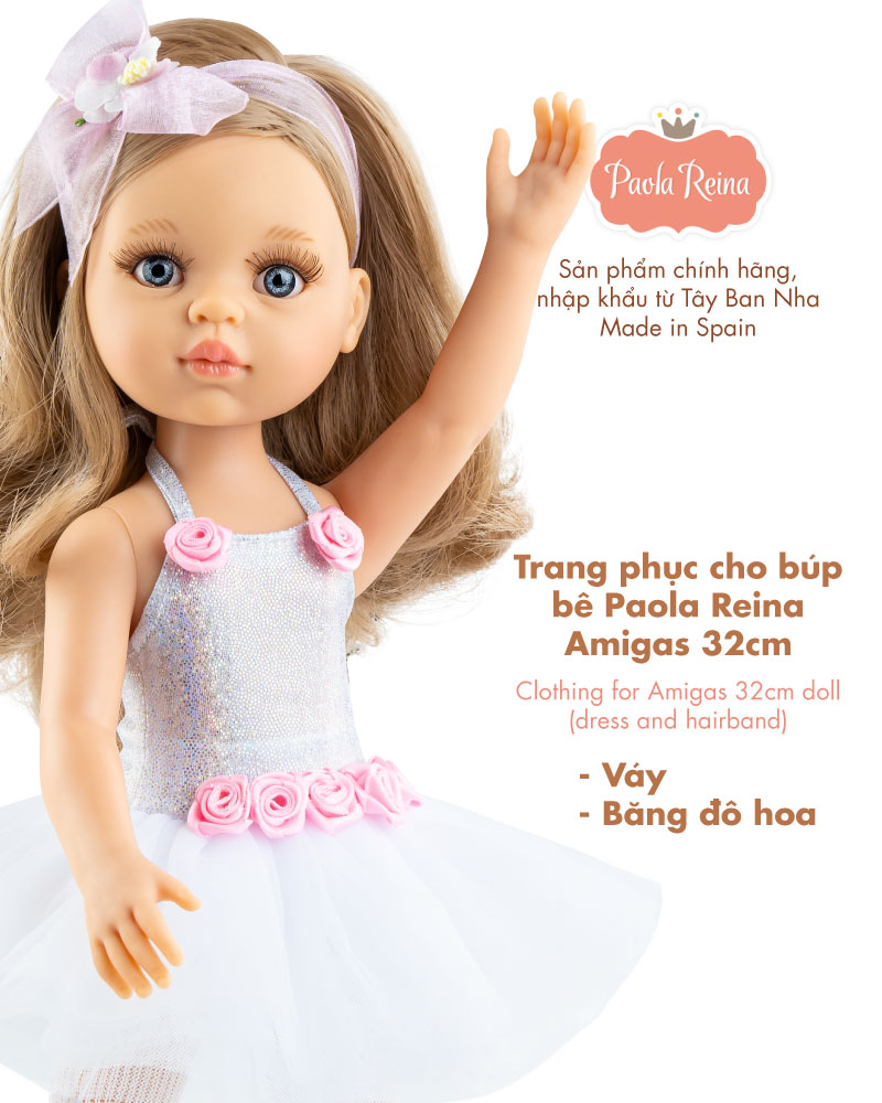 Carla Dress 54446 - Trang phục cho búp bê Paola Reina Amigas 32cm