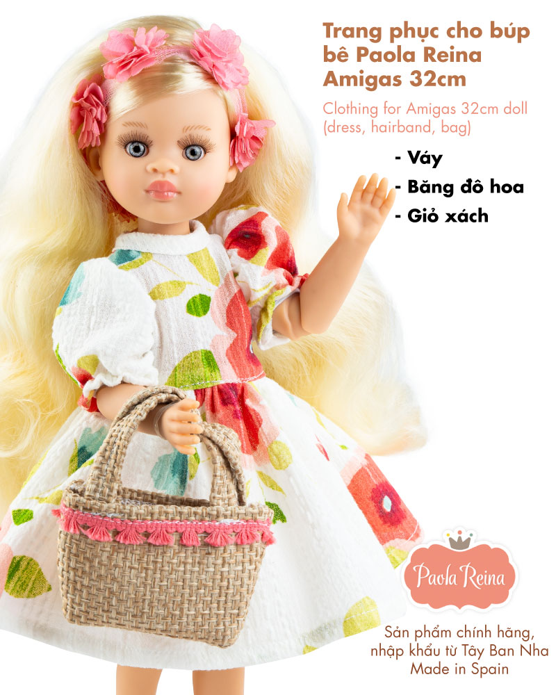 Concha Dress 54862 - Trang phục cho búp bê Paola Reina Amigas 32cm