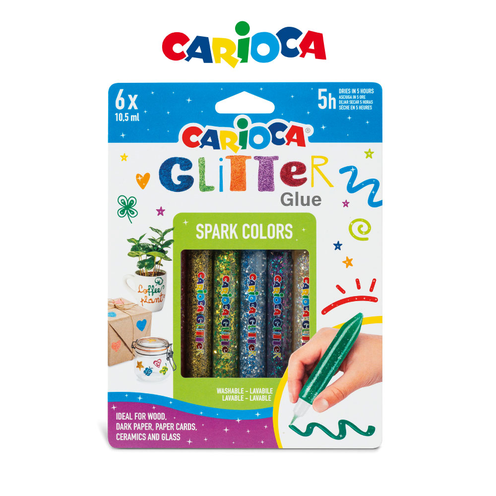 Keo dán kim tuyến Carioca Glitter Spark - 6 tuýp - 42110