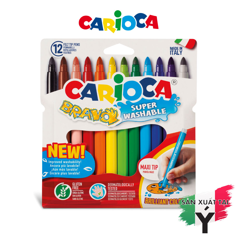 Bút dạ màu Carioca Bravo - 12 bút - 42755