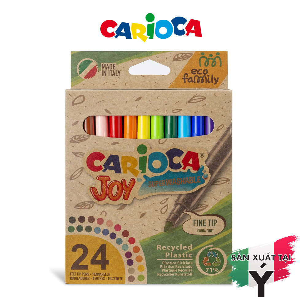 Bút dạ màu Carioca Ecofamily Joy - 24 bút - 43103