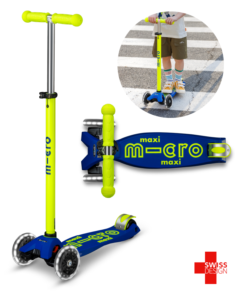 XE TRƯỢT SCOOTER CÓ ĐÈN MICRO MAXI DELUXE LED/ GLOW LED